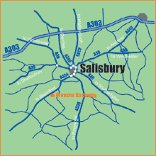 Map to Wessex Raceway - close